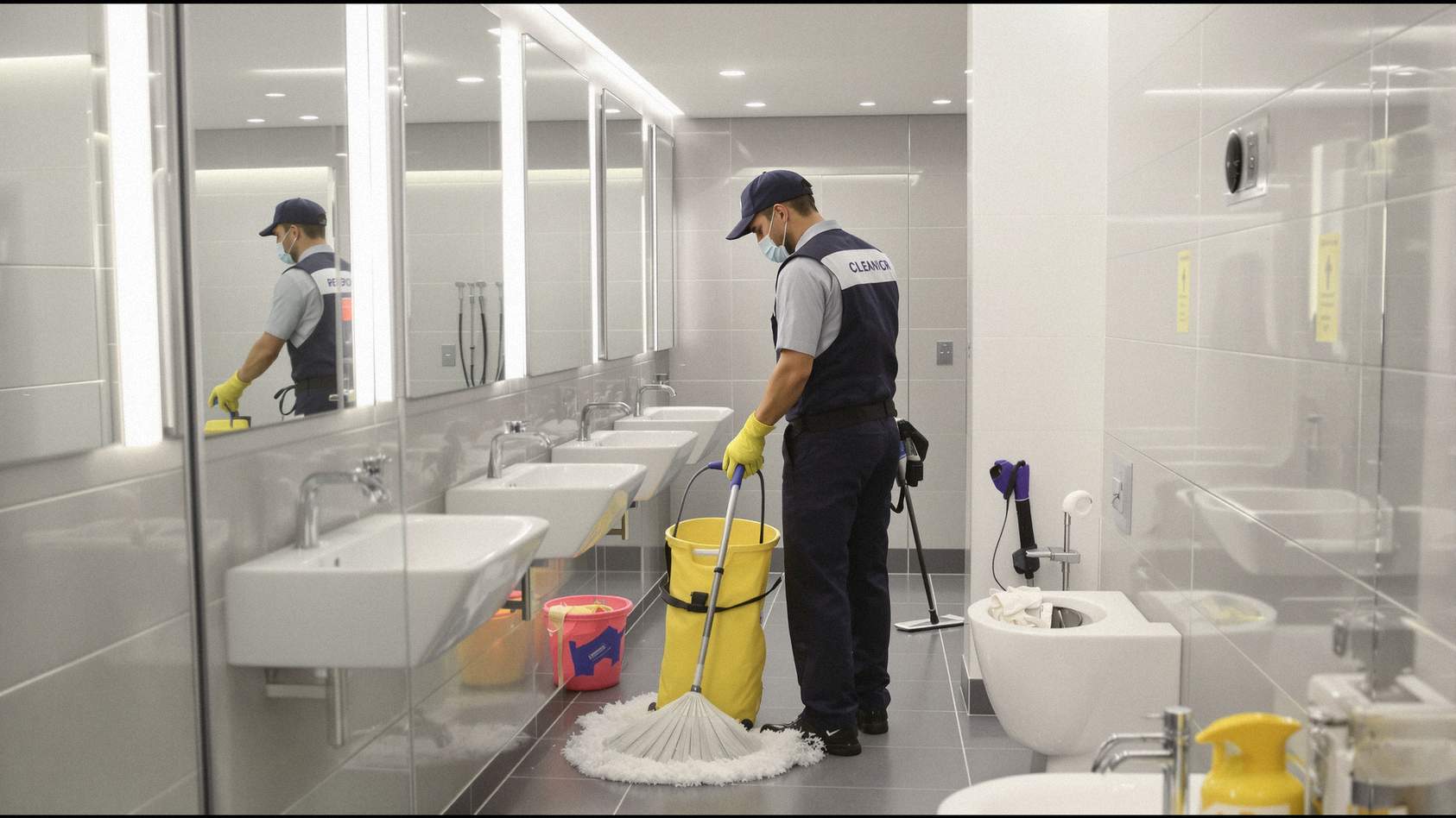 プロフェッショナルな清掃現場