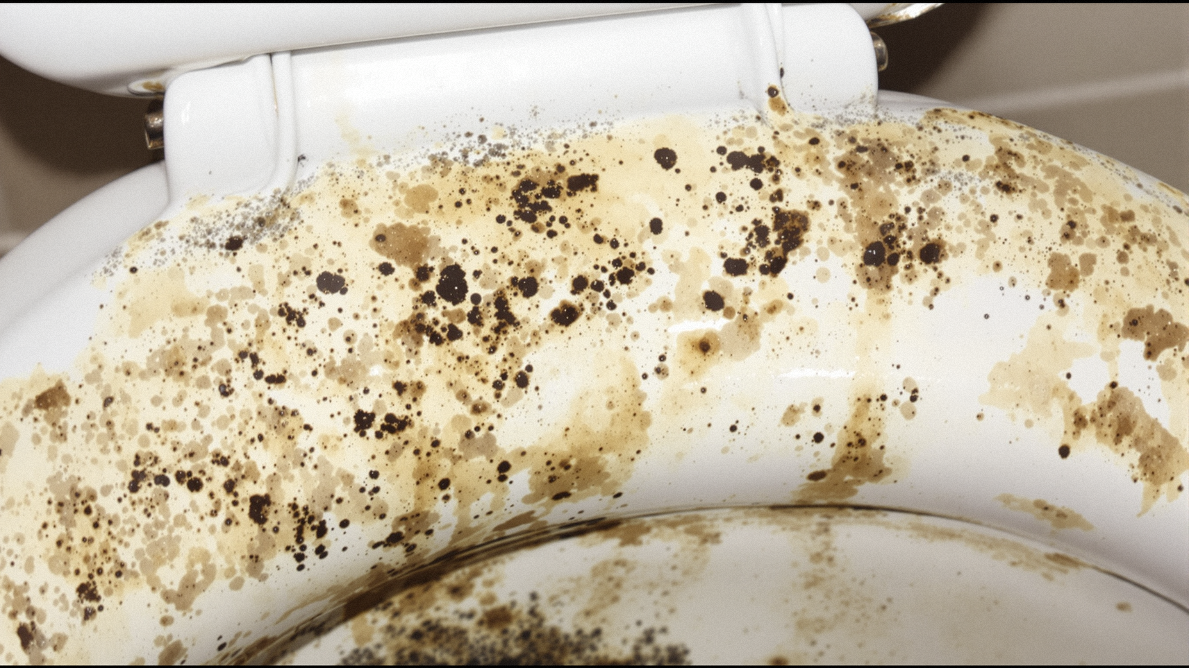 洗浄前の便器のフチ